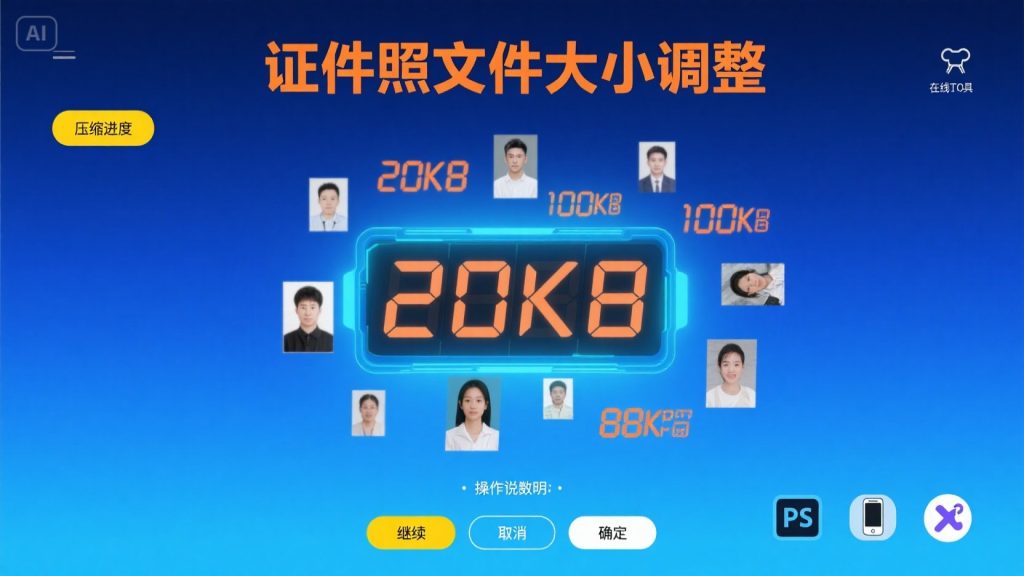 证件照文件大小调整全攻略：KB压缩+格式优化+上传解决方案